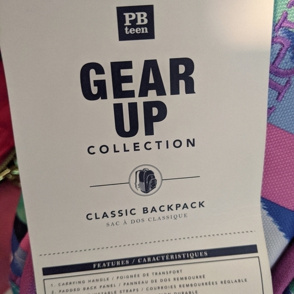 🆕 PB Teen Striped "Courtney" Backpack - Picture 13 of 15